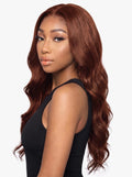 Auburn Brown Body Wave Lace Front Wig – Long Reddish Brown Human Hair Wig with Middle Part