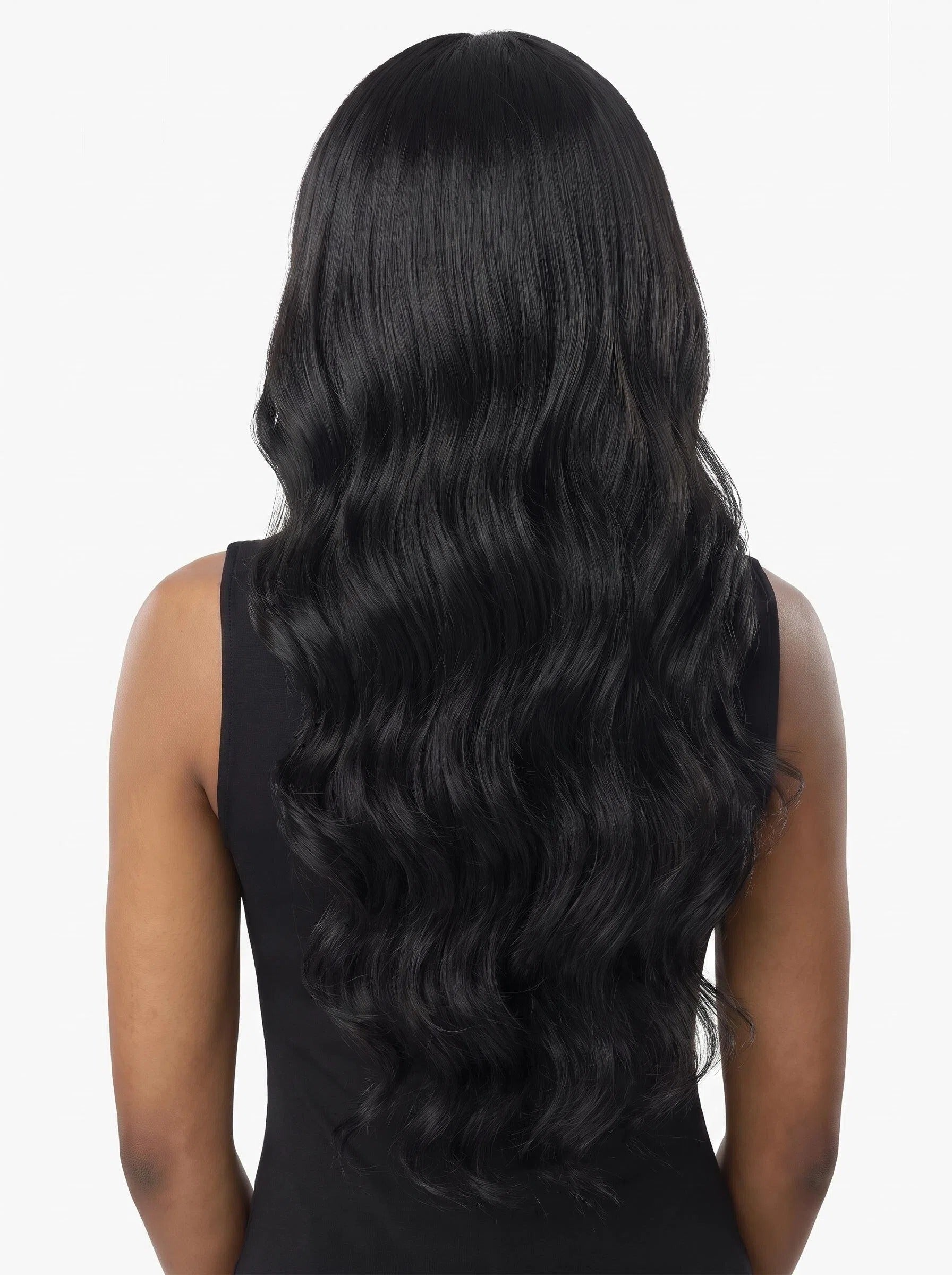 Natural Black Long Body Wave Lace Front Wig – Premium Heat-Resistant Synthetic Hair